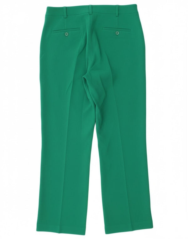 Женские прямые брюки чинос Benetton UK 12 Medium W32 L28 Зеленые