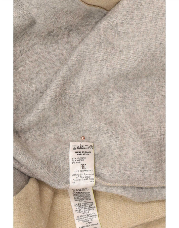 Женское открытое пальто Marks & Spencer UK 14, полиэстер среднего серого цвета