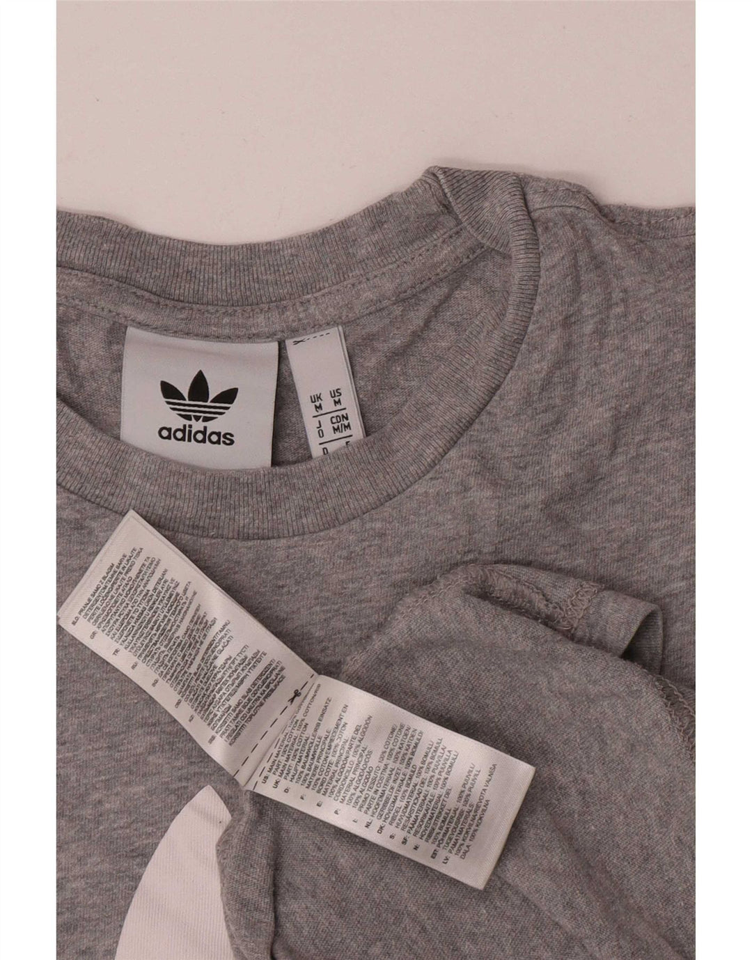 Adidas Мужская футболка с рисунком Верх среднего серого цвета из хлопка