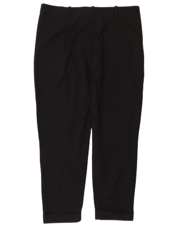 Женские зауженные укороченные брюки Zara EU 40 Medium W30 L25, черный полиэстер