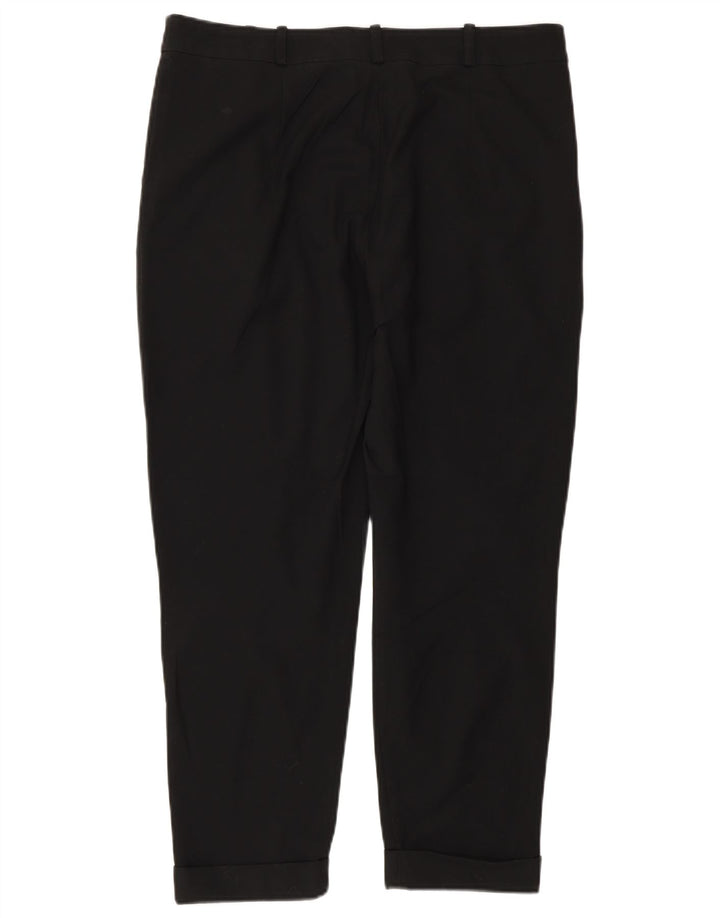 Женские зауженные укороченные брюки Zara EU 40 Medium W30 L25, черный полиэстер