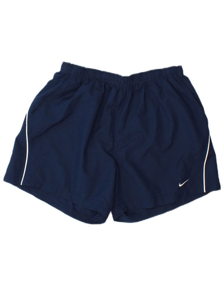 Мужские спортивные шорты Nike XL из полиэстера темно-синего цвета в полоску