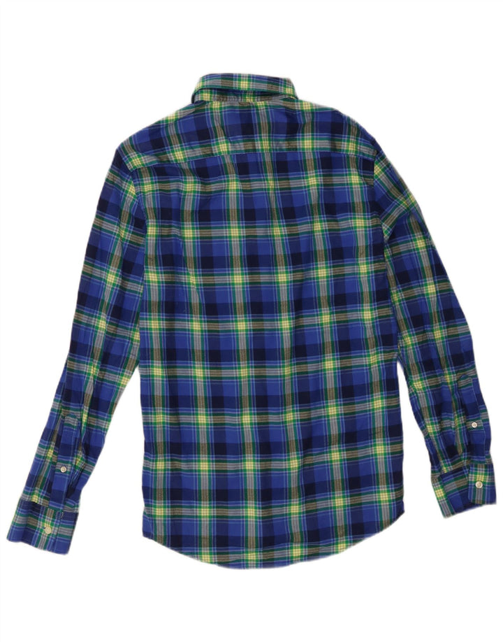 JACK WILLS Mens Flannel Shirt Small Blue Check Cotton