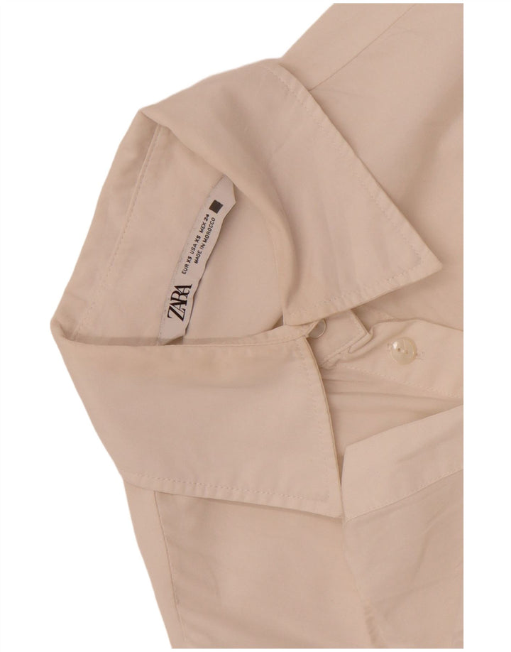 Женская блузка-рубашка оверсайз Zara UK 6 XS, белая