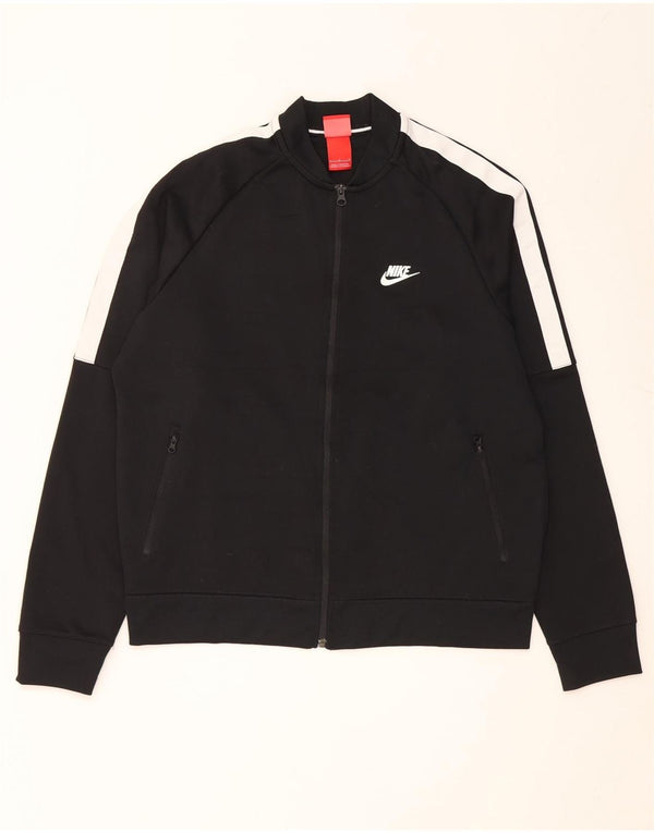 Мужская спортивная куртка Nike, большая черная полиэстер с цветными блоками