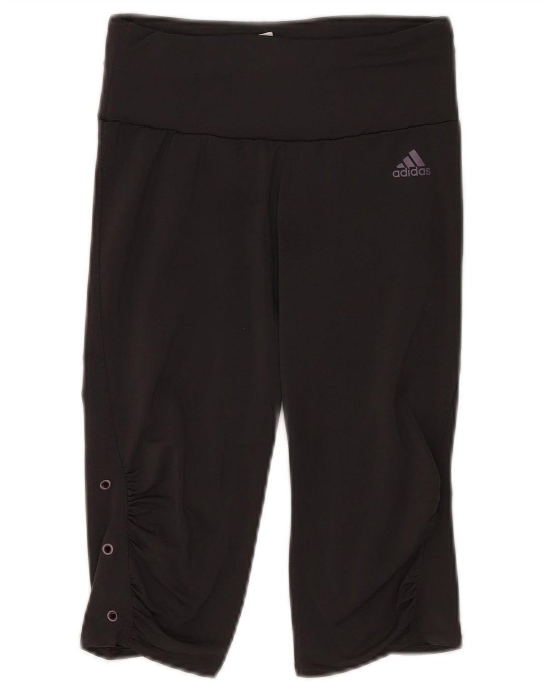 Женские леггинсы-капри Adidas UK 12, средний черный полиэстер, спортивные