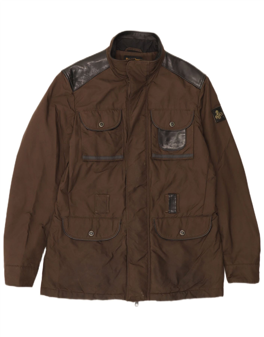 Мужская куртка REFRIGIWEAR UK 40, большая коричневая, полиамид с цветными блоками