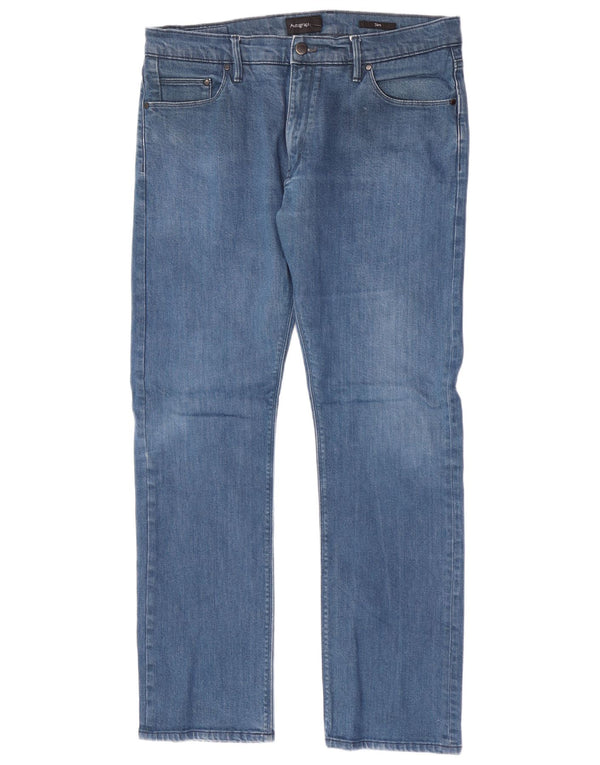 Мужские узкие джинсы Marks & Spencer Autograph W36 L30 синие, хлопок
