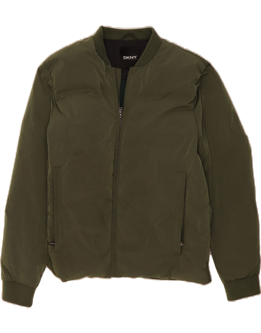 DKNY Mens Padded Jacket UK 38 Medium Khaki Polyamide Vintage Dkny and Second-Hand Dkny from Messina Hembry 
