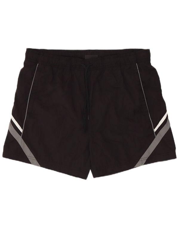 CHAMPION Mens Swimming Shorts Large  Black Colourblock Polyester