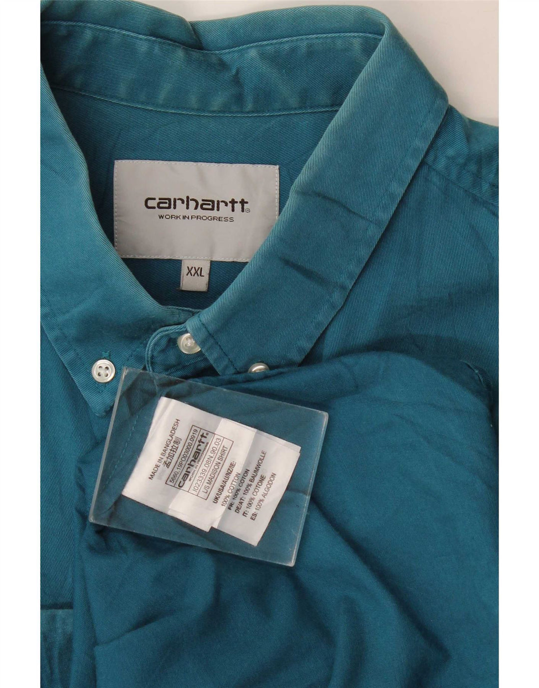 Мужская рубашка Carhartt 2XL, синяя, хлопок