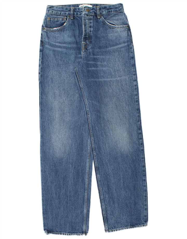Женские прямые джинсы Zara EU 38, маленькие W28 L32, синие