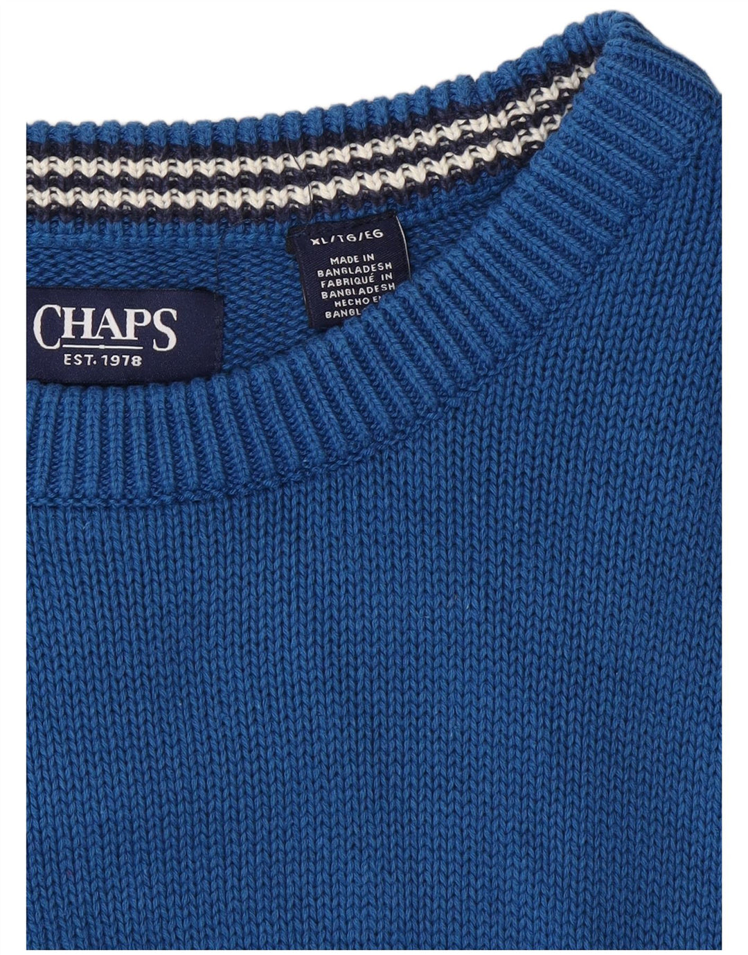CHAPS Mens Crew Neck Jumper Sweater XL Blue