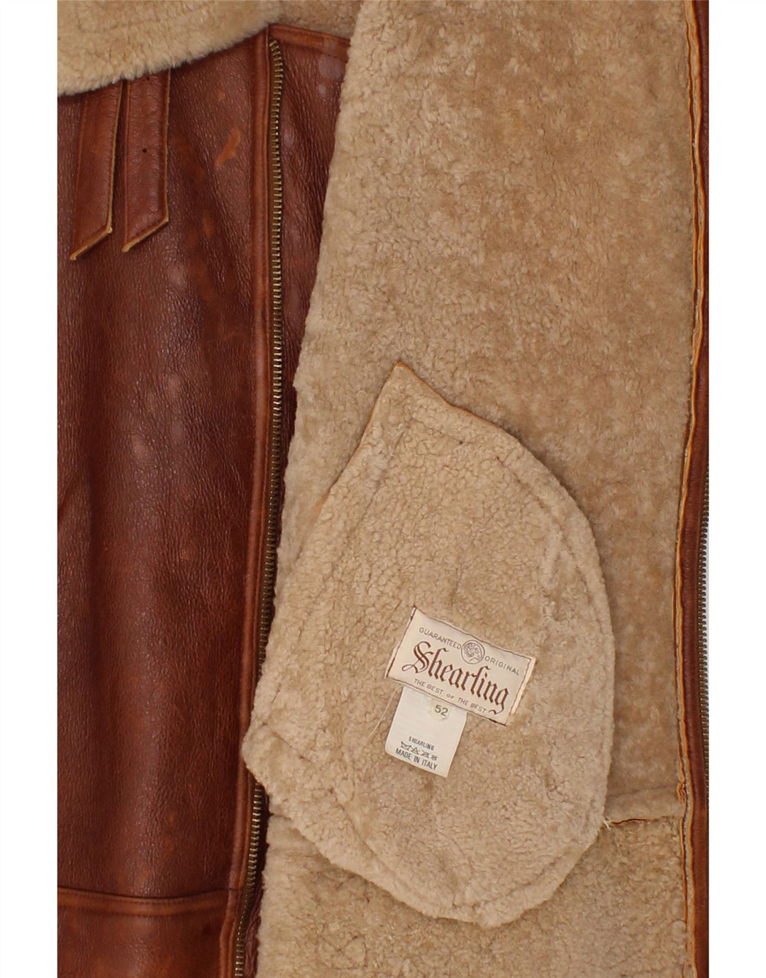 Мужская короткая куртка VINTAGE IT 52 XL Коричневая короткая дубленка
