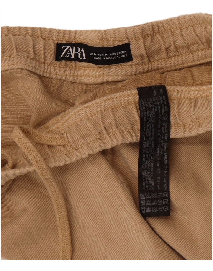 Мужские прямые брюки карго Zara Medium W31 L30, бежевый хлопок