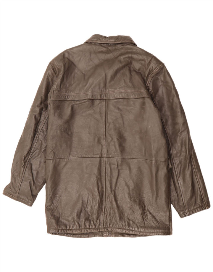 Винтажная мужская кожаная куртка IT 48 Medium Brown Leather