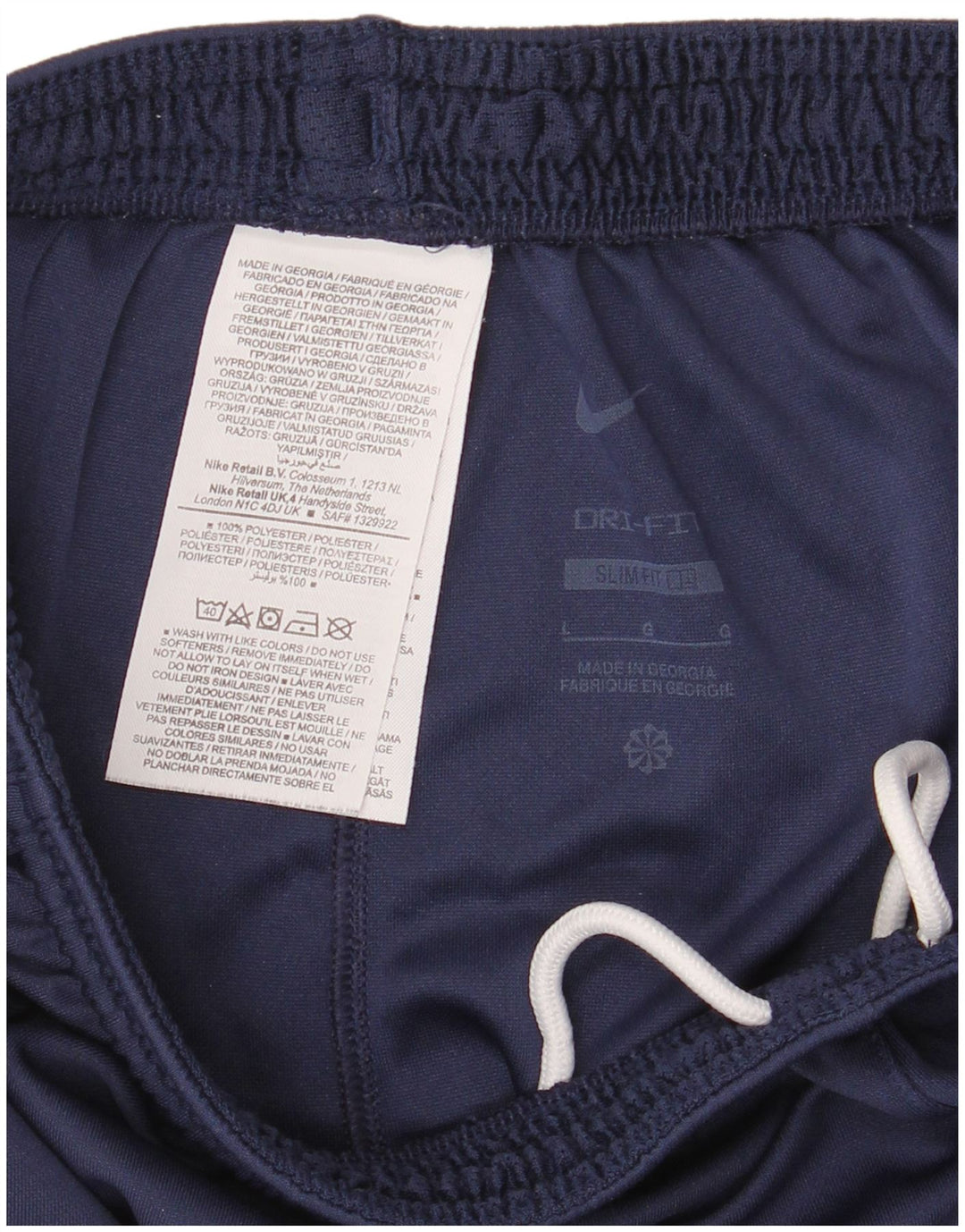 Мужские спортивные шорты NIKE Dri Fit Slim Fit, большие темно-синие, полиэстер