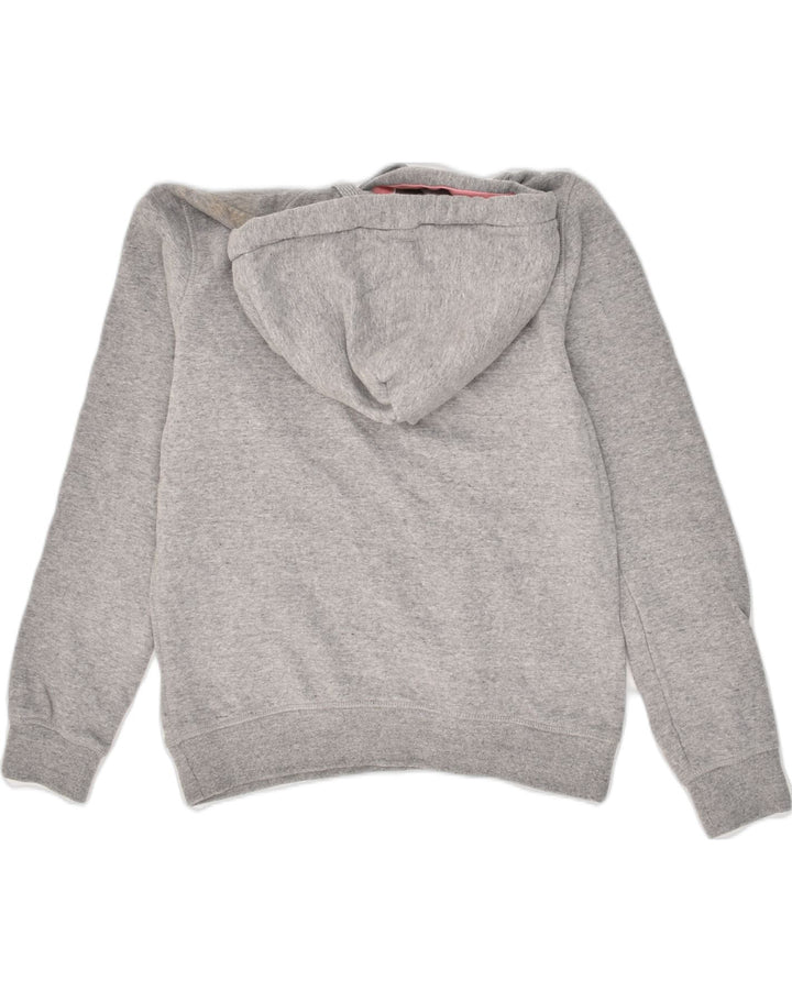 JACK WILLS Womens Loose Fit Graphic Hoodie Jumper UK 10 Small  Grey Cotton | Vintage Jack Wills | Thrift | Second-Hand Jack Wills | Used Clothing | Messina Hembry 