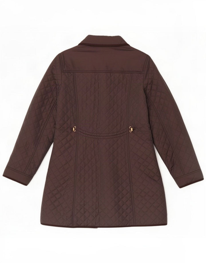 Женская стеганая куртка Hobbs UK 12, средний коричневый нейлон