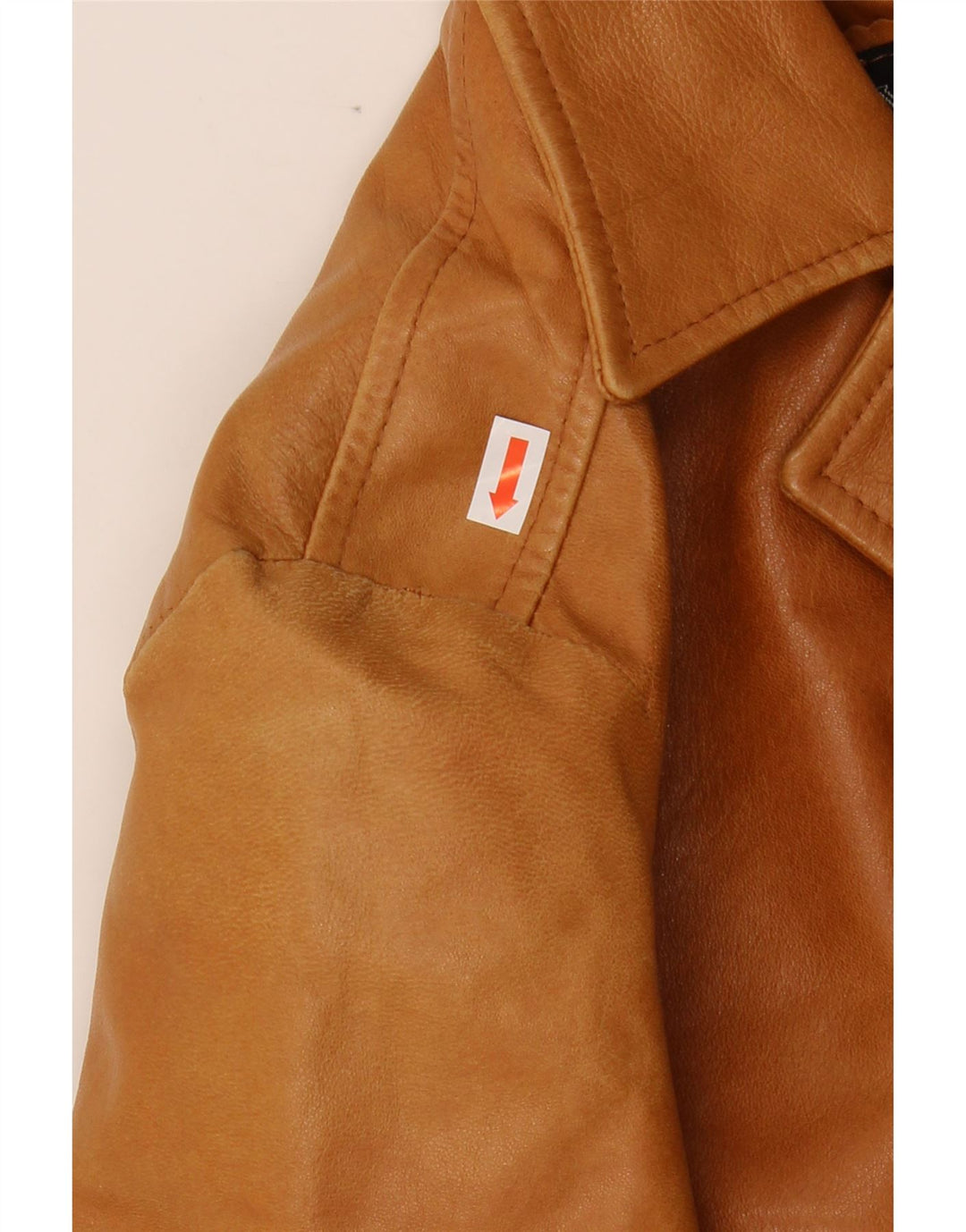 LAVORAZIONE ARTIGIANALE Womens Leather Jacket IT 44 Medium Brown Leather