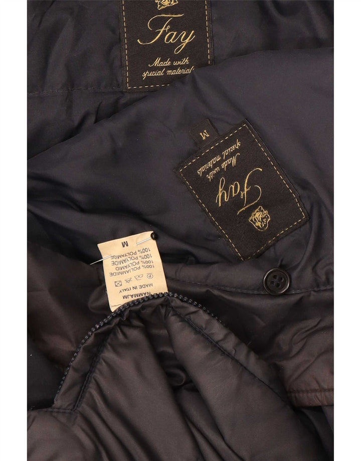 Мужская куртка в стиле милитари Fay UK 38, средний черный полиамид