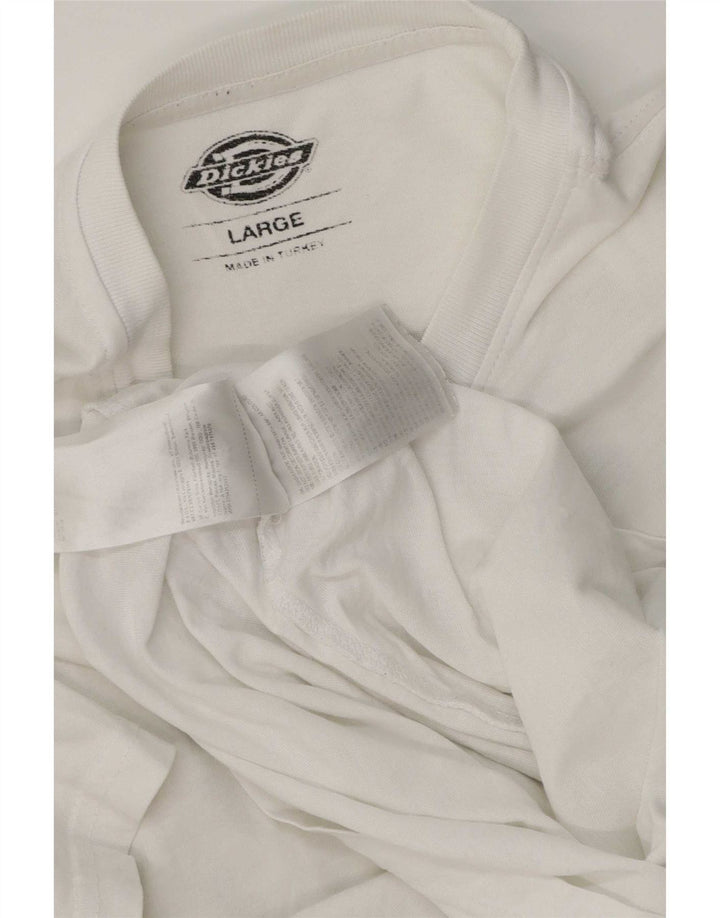 Мужская футболка с рисунком Dickies, большая белая хлопковая футболка