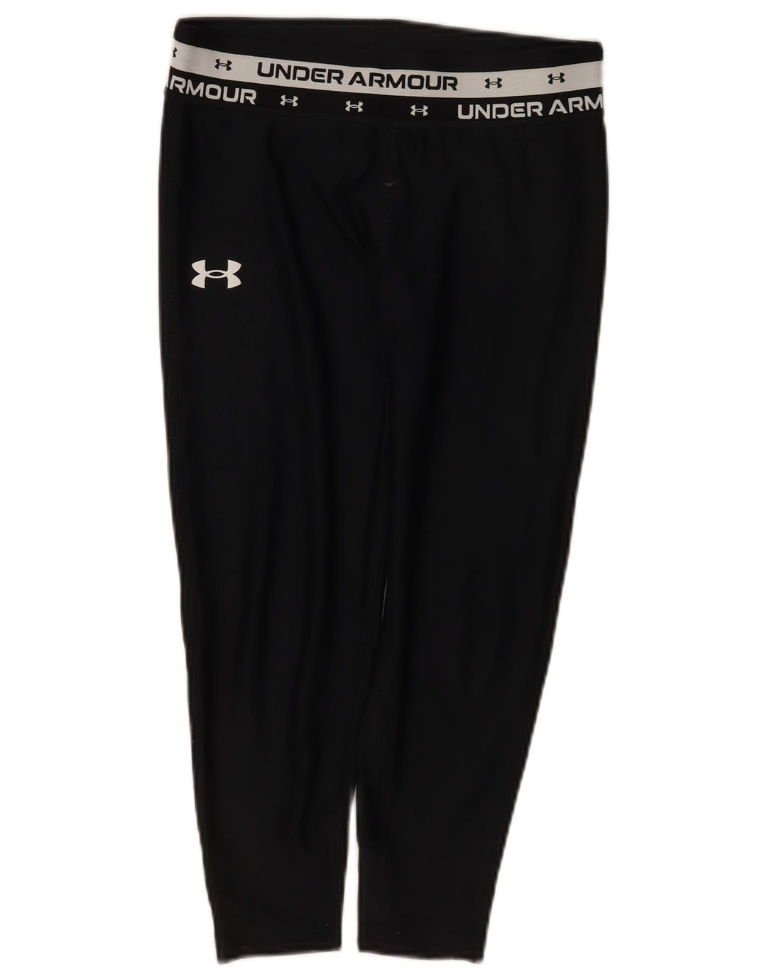 Леггинсы с рисунком для девочек Under Armour, 11–12 лет, большой размер, черный полиэстер