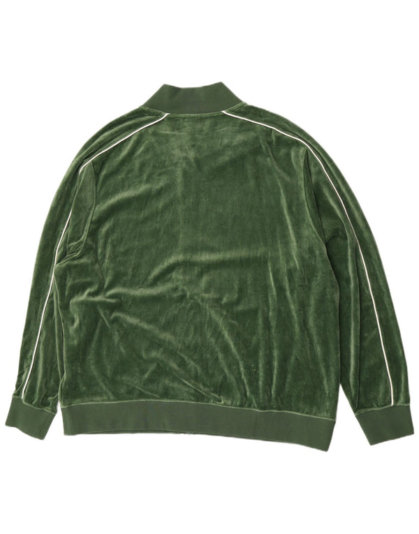 Мужская велюровая спортивная куртка Nike 2XL, зеленый хлопок