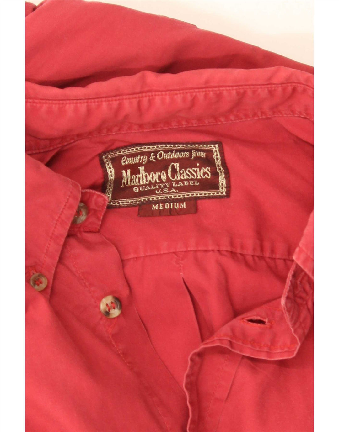 Мужская рубашка Marlboro Classics среднего красного цвета