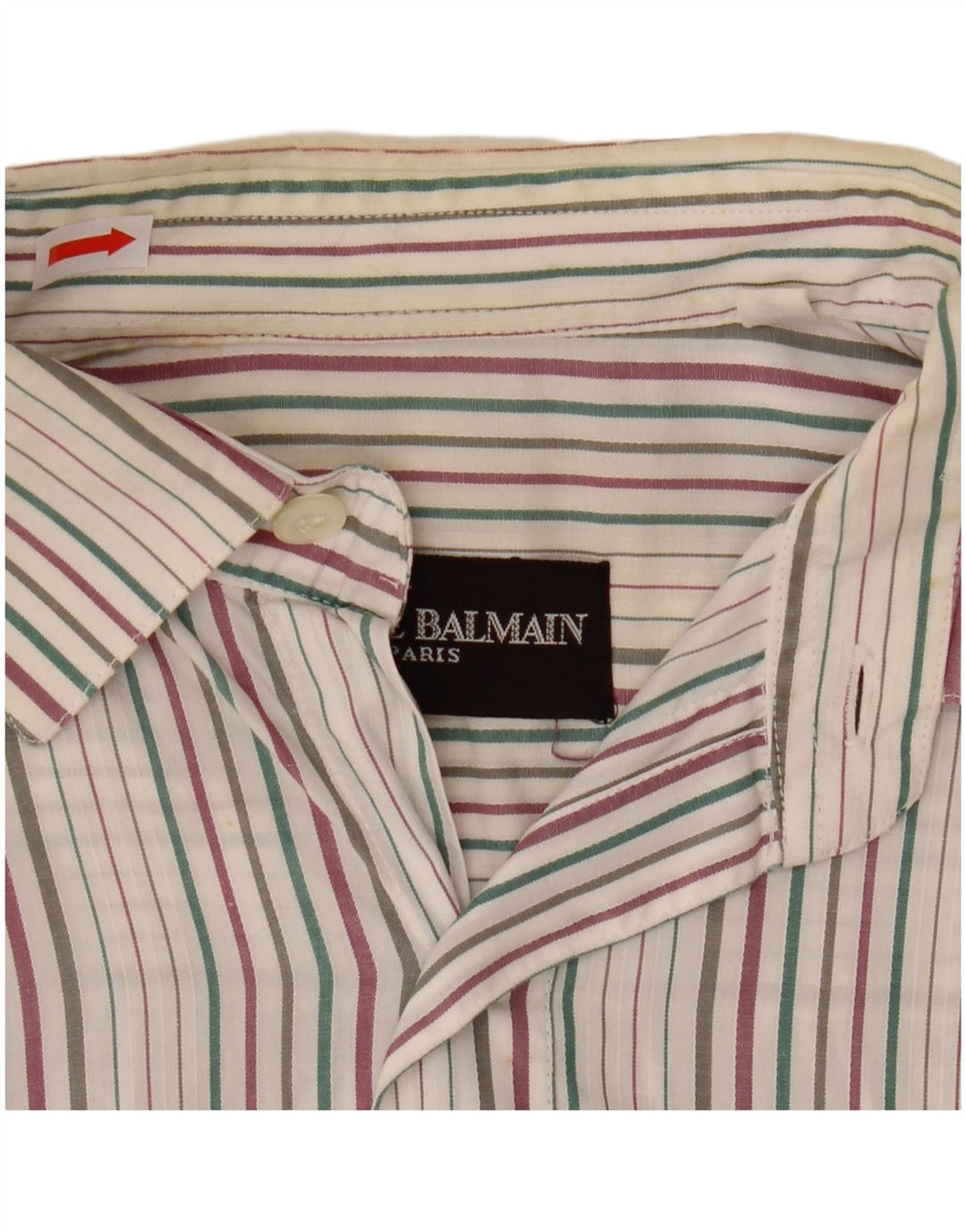 Мужская рубашка Pierre Balmain размер 40 15 3/4 средняя в разноцветную полоску