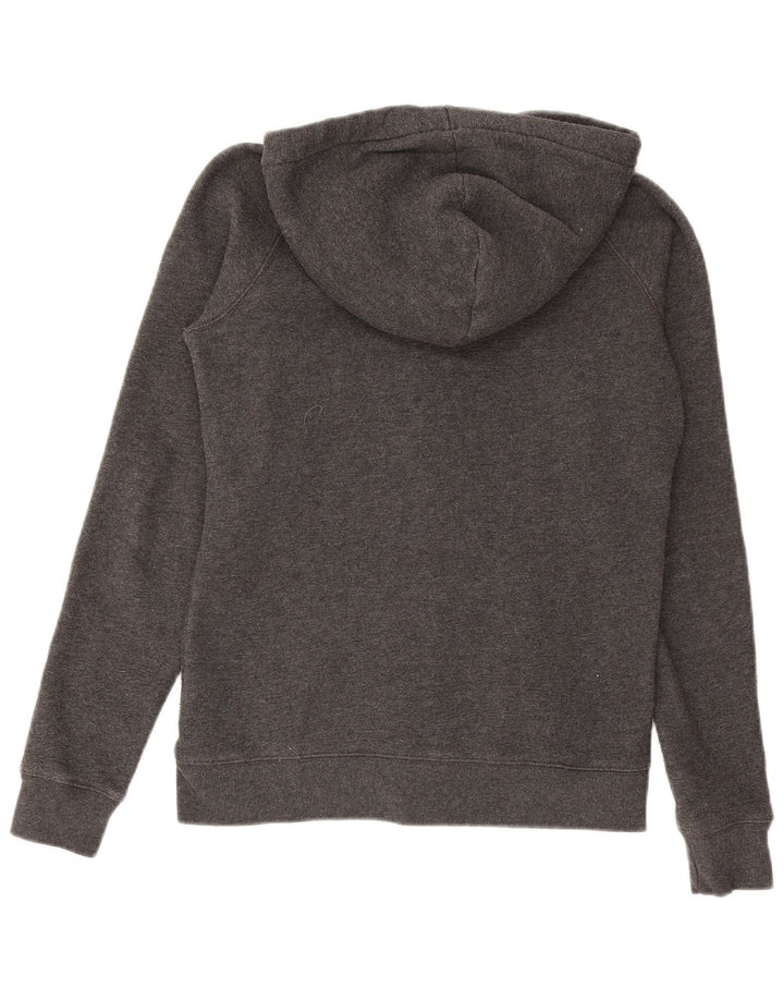 Женский свитер с капюшоном и молнией с графическим рисунком Jack Wills, Великобритания, 10, маленький, серый, полиэстер