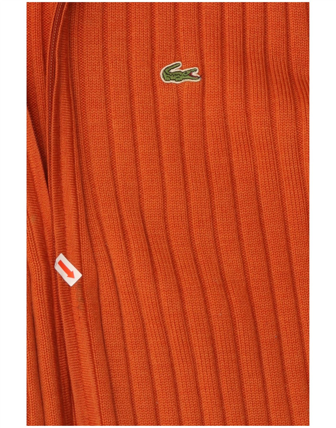 Мужской кардиган LACOSTE, свитер, размер 7 2XL, оранжевый, шерсть