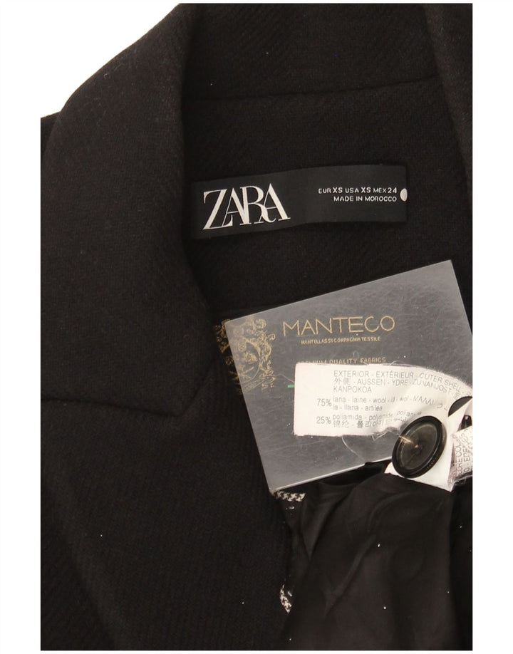 Женское пальто Zara UK 6 XS, черное шерстяное