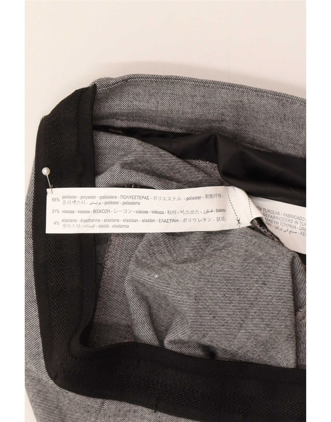 Женские зауженные брюки чинос Zara Medium W30 L28, серый полиэстер в клетку