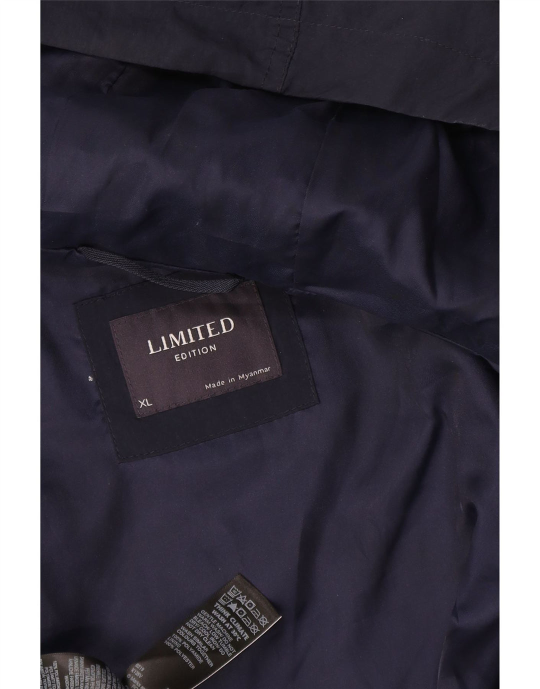 Мужская дождевик Marks & Spencer UK 42 XL темно-синий полиэстер
