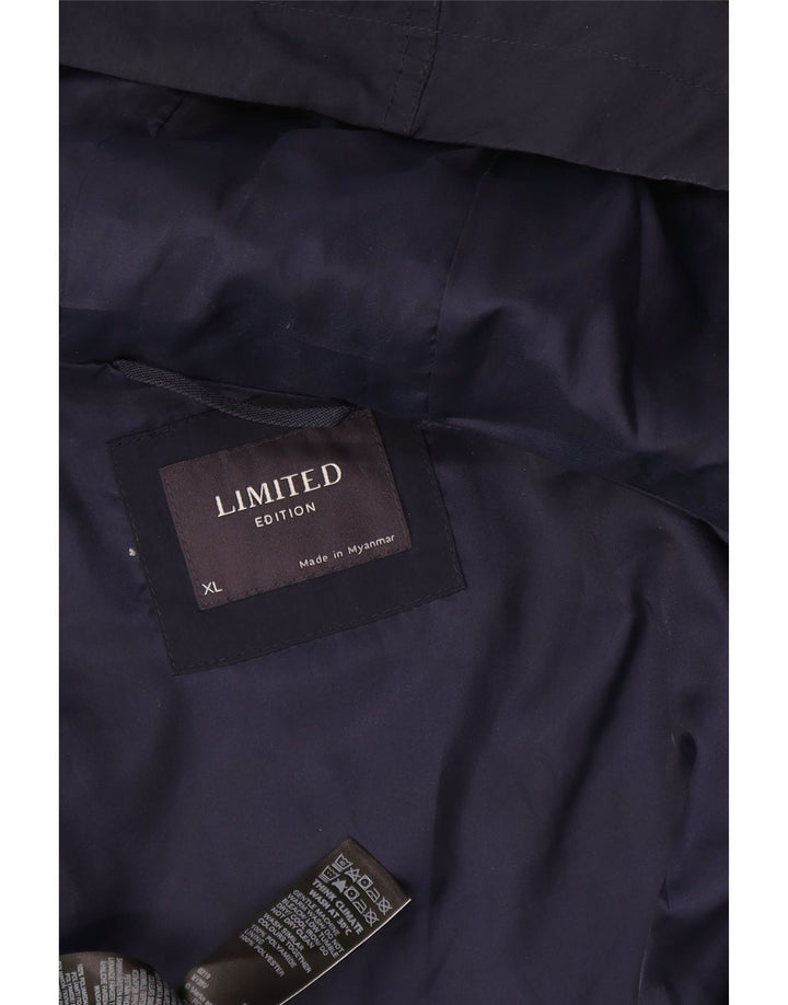 Мужская дождевик Marks & Spencer UK 42 XL темно-синий полиэстер