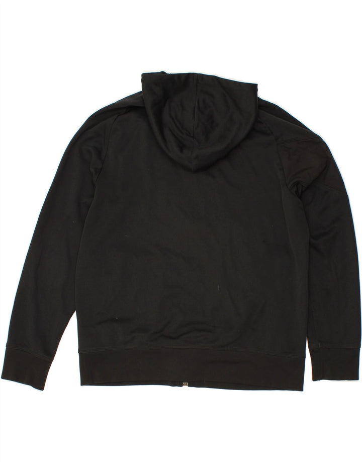 NIKE Mens Graphic Zip Hoodie Sweater Large Black Polyester Vintage Nike and Second-Hand Nike from Messina Hembry 