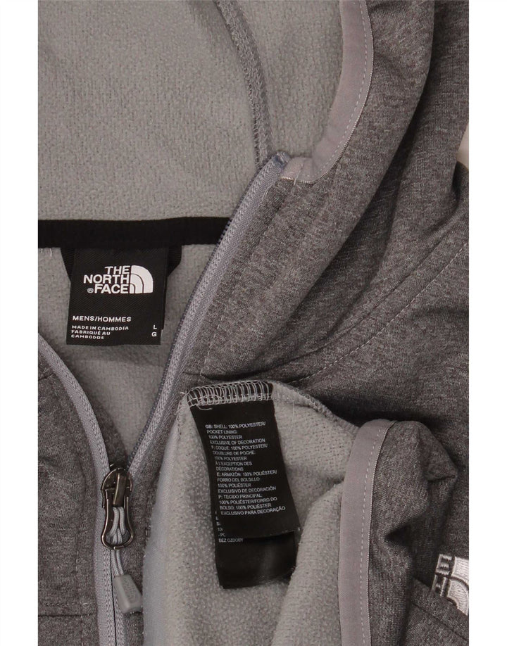 Мужской свитер с капюшоном на молнии The North Face, большой серый полиэстер