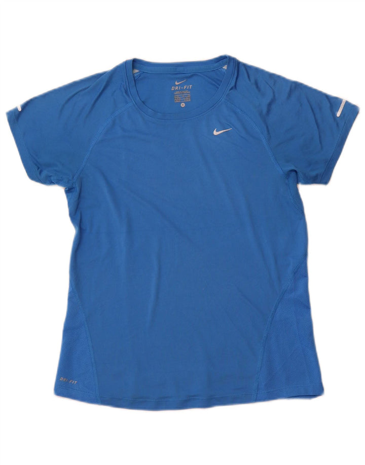 Женская футболка NIKE Dri Fit Top UK 8/10, маленький синий полиэстер, спортивная