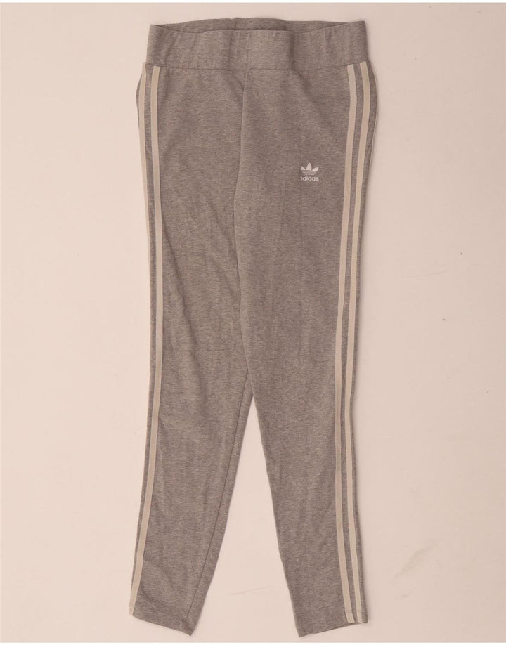 Женские леггинсы Adidas UK 12, средний серый хлопок с крапинками