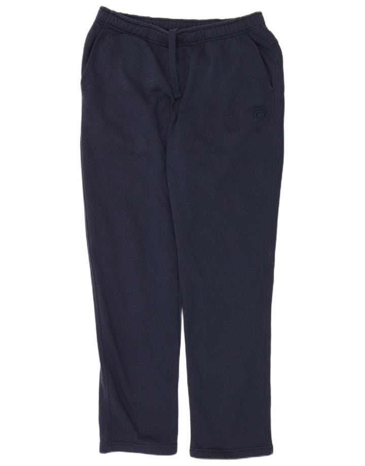 FILA Mens Tracksuit Trousers Medium  Navy Blue Cotton