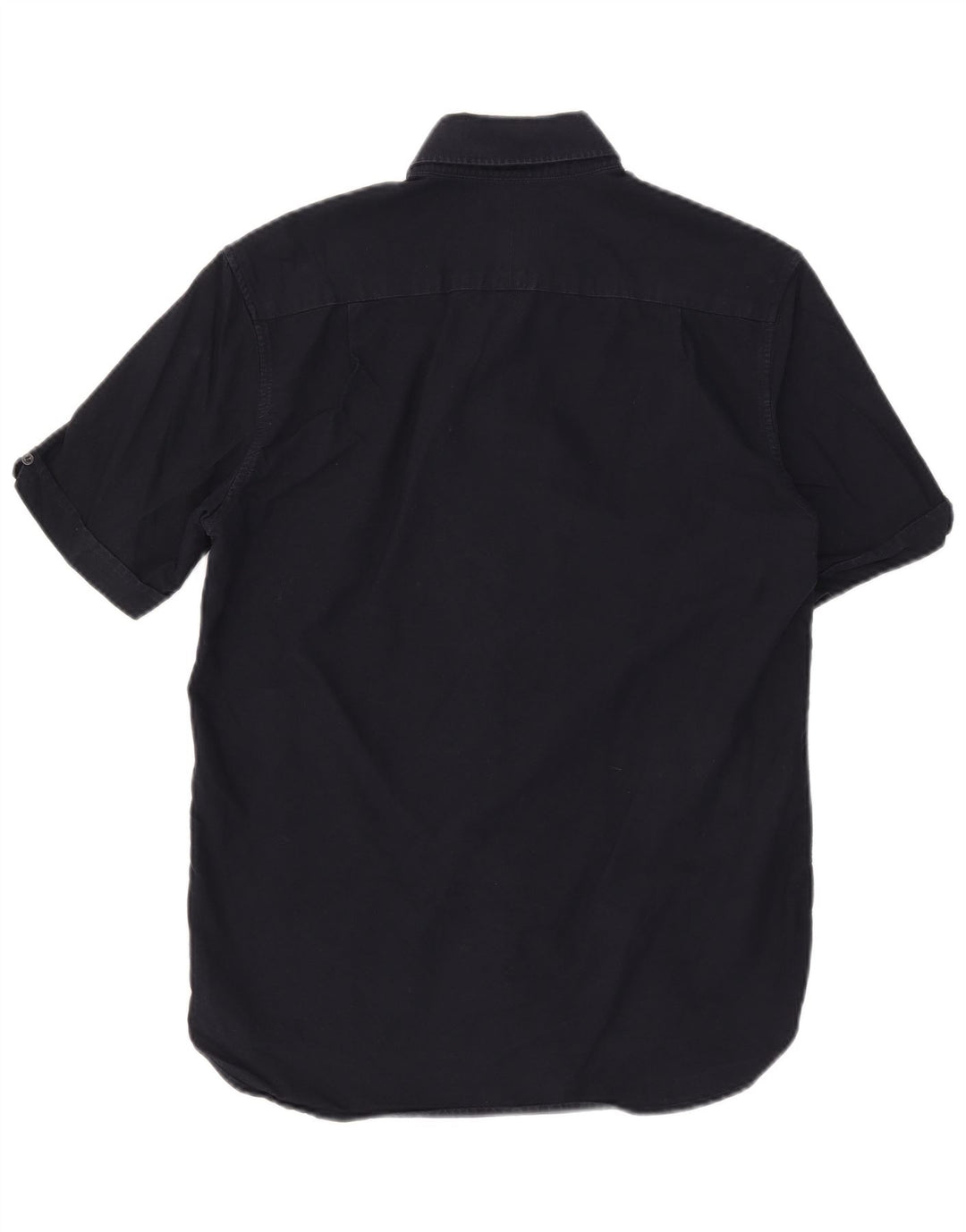 FRED PERRY Мужская рубашка с коротким рукавом, маленькая, темно-синяя, хлопок