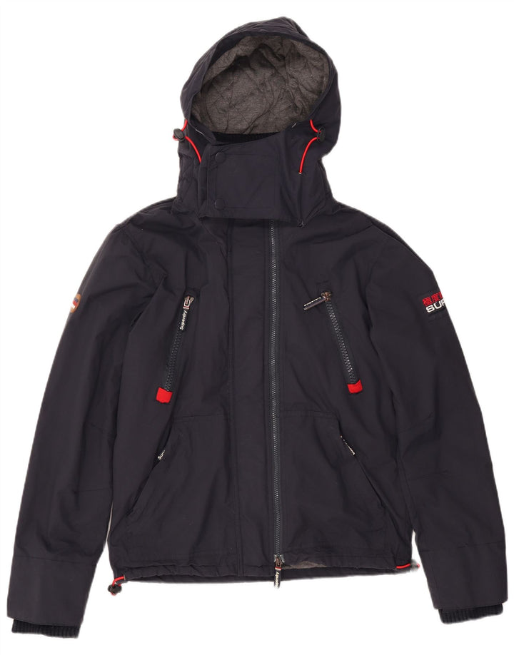 Мужская ветровка с капюшоном Superdry UK 38, средний темно-синий нейлон