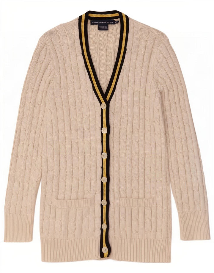 Женский кардиган Ralph Lauren UK 14, хлопковый средний белый цвет
