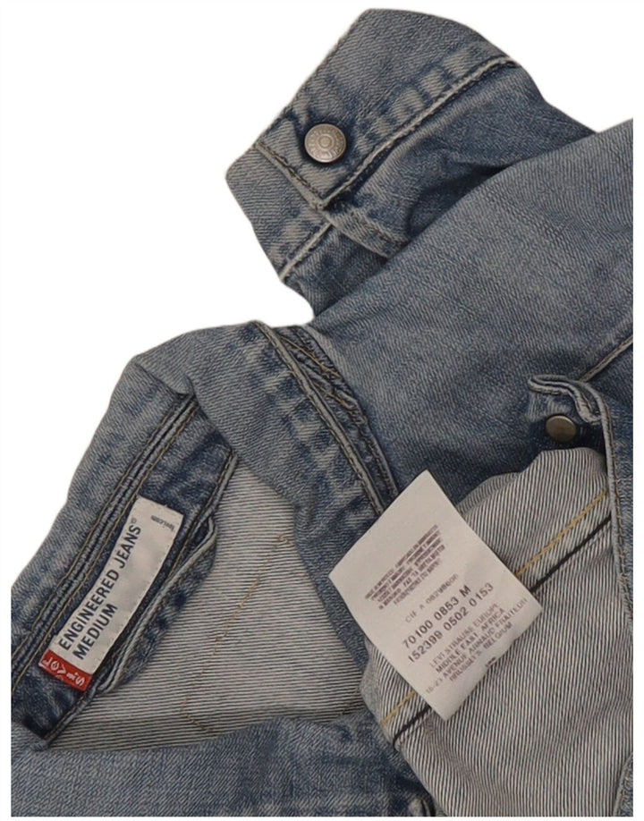 Женская джинсовая куртка Levi's Engineered UK 14, хлопок среднего синего цвета