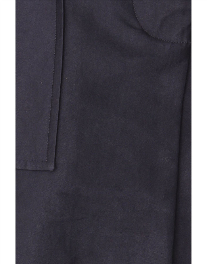 Женское пальто Zara UK 14, средний темно-синий, хлопок