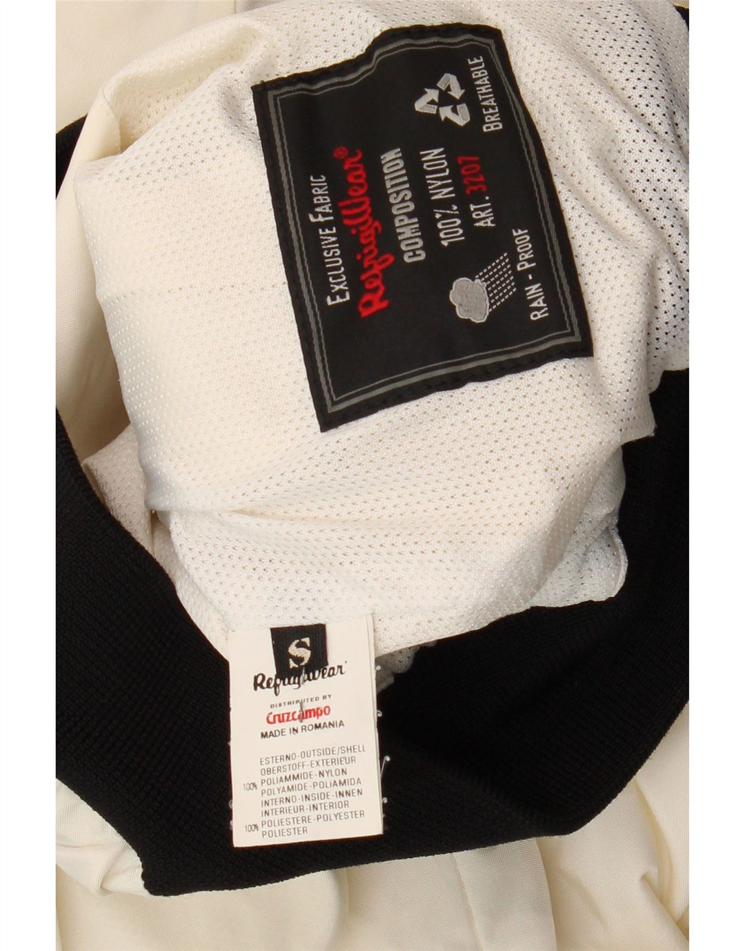 Refrigiwear Женский бомбер оверсайз UK 10, маленький белый с цветными блоками