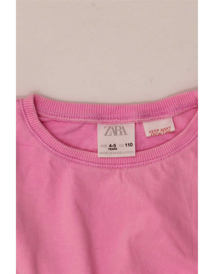 Футболка Zara для девочек, топ 4-5 лет, розовая