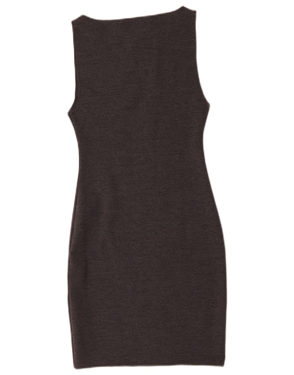 Женское облегающее платье без рукавов Zara UK 8, маленькое серое