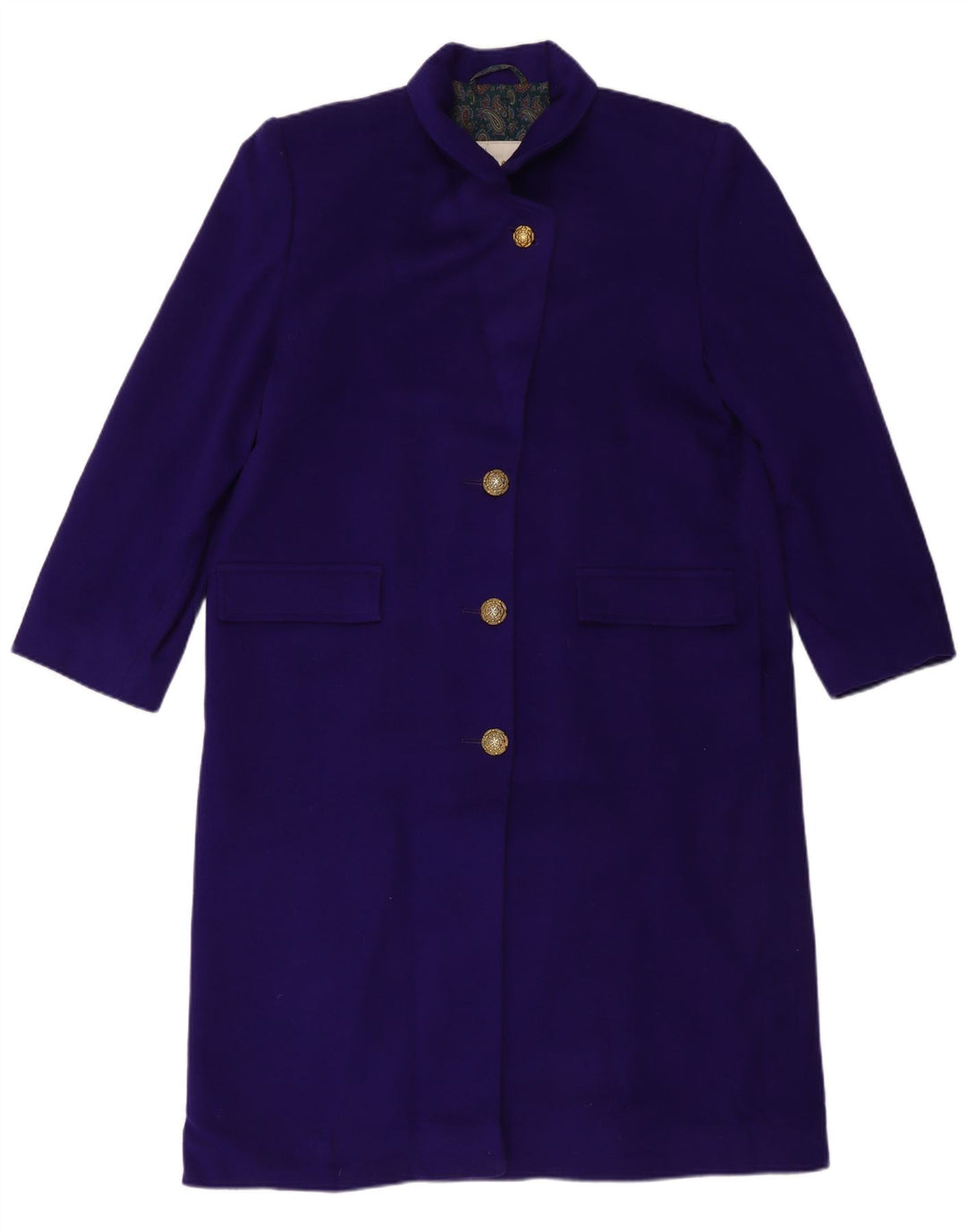 Женское пальто LONDON FOG US 16 2XL синее из натуральной шерсти